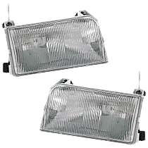 Driver and Passenger Side Halogen Headlight, With bulb(s), OE Replacement
