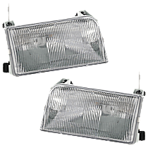 Driver and Passenger Side Halogen Headlight, With bulb(s), OE Replacement, CAPA Certified