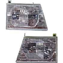 Driver and Passenger Side Halogen Headlight, With bulb(s), OE Replacement