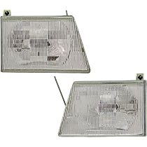 Driver and Passenger Side Halogen Headlight, With bulb(s), OE Replacement