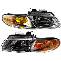 Driver and Passenger Side Headlights, With bulb(s), Halogen, OE comparable, For Models Without Quad Lights