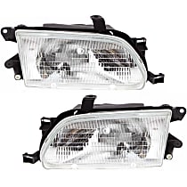 Driver and Passenger Side Halogen Headlight, With bulb(s), OE Replacement