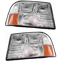 Driver and Passenger Side Halogen Headlight, With bulb(s), OE Replacement
