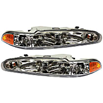 Driver and Passenger Side Halogen Headlight, With bulb(s), OE Replacement
