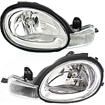 Driver and Passenger Side Headlights, With bulb(s), Halogen, OE comparable