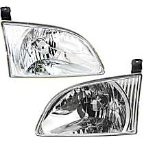 Driver and Passenger Side Halogen Headlight, With bulb(s), OE Replacement