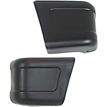 Front, Driver and Passenger Side Bumper End, Primed Plastic