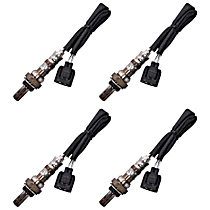 Before and After Catalytic Converter Oxygen Sensor, B1S1, B1S2, Set of 4, 4-wire, 4 Cyl 2.4L - Before and After Catalytic Converter