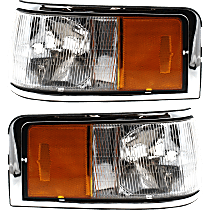 Driver and Passenger Side Halogen Corner Light, Without bulb(s)