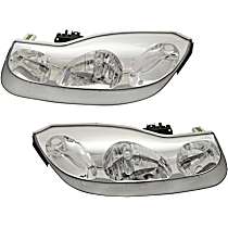 Driver and Passenger Side Halogen Headlight, With bulb(s), OE Replacement