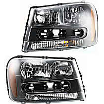 Driver and Passenger Side Halogen Headlight, With bulb(s), OE Replacement,, CAPA Certified