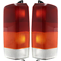 SET-4897398AA Tail Light - Driver and Passenger Side, Without bulb(s), Incandescent, Amber, Clear & Red Lens