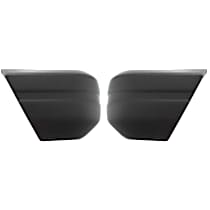 Front, Driver and Passenger Side Bumper End, Textured Plastic