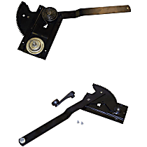 SET-55074991-F Front, Driver and Passenger Side Manual Window Regulator, Manual Crank Type