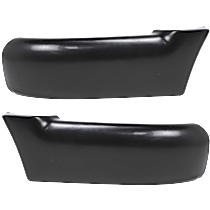 Front, Driver and Passenger Side Bumper End, Primed Plastic