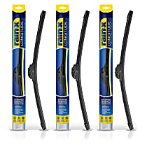 Front, Driver and Passenger Side and Rear Longitude Series Wiper Blades, Driver and Passenger Side - 17 in.; Rear - 17 in.