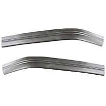 Front, Driver and Passenger Side Bumper Trims, Black, For Models With Bumper With Center Air Holes