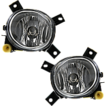 Front, Driver and Passenger Side Fog Lights, with Bulbs, Halogen, Cabriolet Model