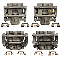 Front and Rear, Driver and Passenger Side Brake Caliper, Rear Wheel Drive, with Metal Piston, Supplied with Mounting Bracket