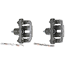 Rear, Driver and Passenger Side Brake Caliper, Four Wheel Drive, With Metal Piston; With Mounting Bracket