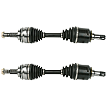 Front, Driver and Passenger Side Axle Assembly, With Standard Neoprene Outboard Boot, New