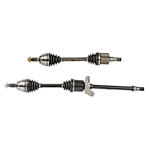 Front, Driver and Passenger Side Axle Assembly, Turbocharged, New, 1.6L 4Cyl Manual, Transaxle