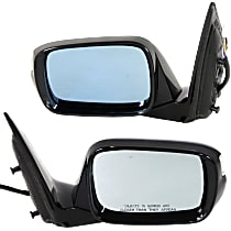Driver and Passenger Side Non-Towing Mirrors, Power, Manual Folding, Heated, Paintable, In-housing Signal Light, With memory, Without Puddle Light, Without Auto-Dimming