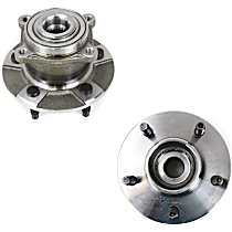 Rear, Driver and Passenger Side Wheel Hub, Non-ABS, 5 Lugs, With Bearing