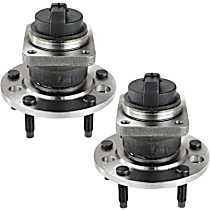 2-Wheel Set Front, Driver and Passenger Side Wheel Hubs, With Bearing, With Sensor, Rear Wheel Drive