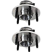 Front, Driver and Passenger Side Wheel Hub, Four Wheel Drive, With Front Torsion Bar Spring, 5 Lugs, With Bearing, With Sensor, 4WD