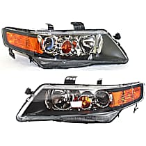 Driver and Passenger Side HID/Xenon Headlight, Without bulb(s), OE Replacement