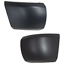 Front, Driver and Passenger Side Bumper End, Primed Plastic