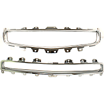 Center and Upper Grille Trim, Chrome, Fits center and upper grille
