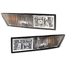 Front, Driver and Passenger Side Halogen Fog Light, With bulb(s), OE Replacement