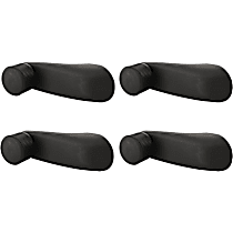 Window Cranks, Window Handle, Textured Black, Plastic, Set Of 4