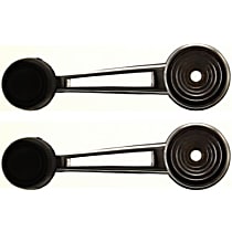 Window Crank - Front or Rear, Driver and Passenger Side, Chrome, Direct Fit, Set of 2