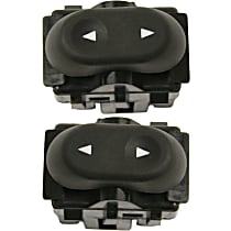 Rear Window Switches, Black, 1-Button