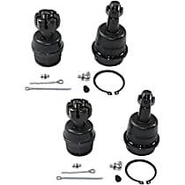Front, Driver and Passenger Side, Upper and Lower Ball Joint