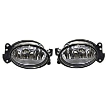 Front, Driver and Passenger Side Fog Lights, With bulb(s), Halogen, For vehicles with HID headlights