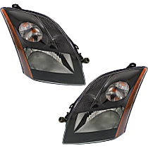 Driver and Passenger Side Halogen Headlight, With bulb(s), Sedan, OE Replacement