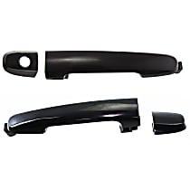 Front and Rear, Driver Side Exterior Door Handle, Smooth Black, Front and Rear Driver Side - With Key Hole
