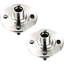 Front, Driver and Passenger Side Wheel Hub, 4 Lugs, With Bearing