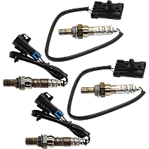 Before and After Catalytic Converter, Driver and Passenger Side Oxygen Sensors, 4-wire