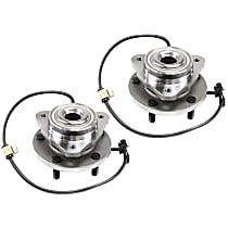 Front, Driver and Passenger Side Wheel Hub, Rear Wheel Drive, 5 Lugs, With Bearing, With Sensor, RWD