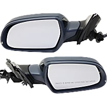 Driver and Passenger Side Mirror, Power, Power Folding, Heated, Paintable, In-housing Signal Light, With memory, Without Puddle Light, Without Auto-Dimming, With Blind Spot Detection in Glass