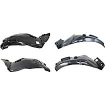 Front, Driver and Passenger Side, Front and Rear S Fender Liner, 4-Door, Sedan, For Non-M Sport Line (Non-M Sport Package) Models
