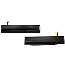 Front or Rear, Driver and Passenger Side Smooth Black Exterior Door Handle, Without Key Hole