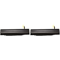 Front and Rear, Driver Side Smooth Black Exterior Door Handle, Without Key Hole