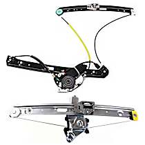 Front and Rear, Driver Side Window Regulators, Power
