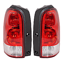 Driver and Passenger Side Halogen Tail Light, With bulb(s), OE Replacement,, CAPA Certified